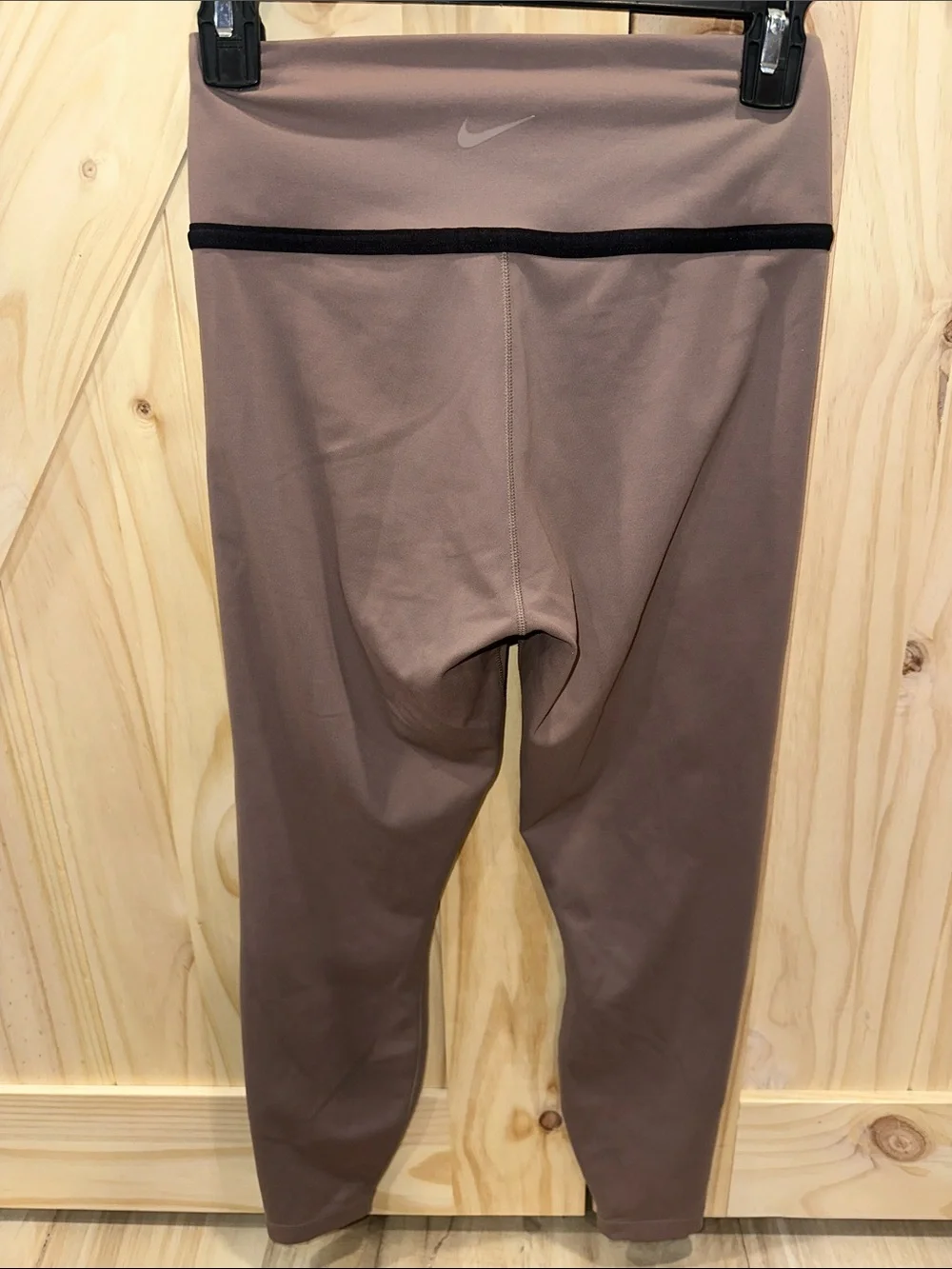 Nike Taupe Leggings with Black Trim